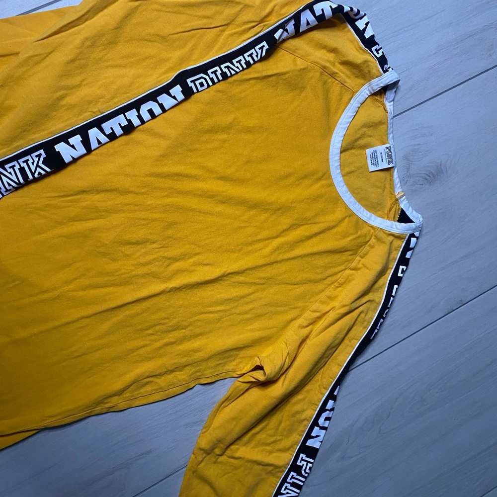 PINK Victoria's Secret Yellow Long Sleeve Tee - Picture 5 of 5